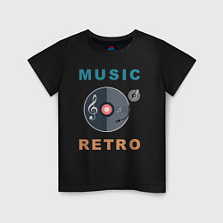 Детская футболка Ретро музыка - Виниловая пластинка