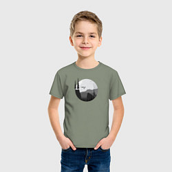 Футболка хлопковая детская Давай через овраг, цвет: авокадо — фото 2