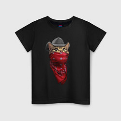 Детская футболка Cool kitten in a bandana