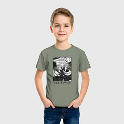 Футболка хлопковая детская Римуру ЧБ, цвет: авокадо — фото 2