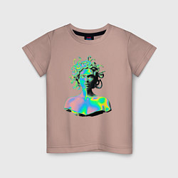 Детская футболка Gorgon Medusa Vaporwave Neon