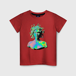 Детская футболка Gorgon Medusa Vaporwave Neon