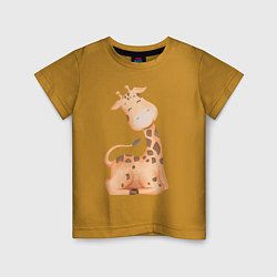 Детская футболка Милый Жирафик Счастлив