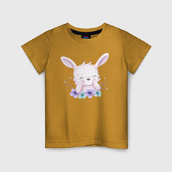 Детская футболка Милый Крольчонок С Цветками