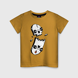 Детская футболка Skateboard Skull Иллюзия Hype