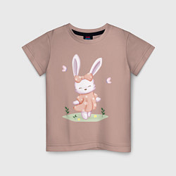 Детская футболка Милый Крольчонок С Бантиком