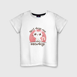 Детская футболка Котёнок с большими глазами Best Days Are Meowdays