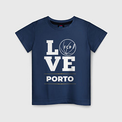 Футболка хлопковая детская Porto Love Classic, цвет: тёмно-синий