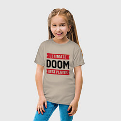 Футболка хлопковая детская Doom Ultimate, цвет: миндальный — фото 2