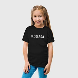 Футболка хлопковая детская BEDOLAGA БЕДОЛАГА, цвет: черный — фото 2