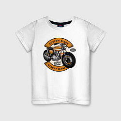Футболка хлопковая детская Moto-sport Мотоцикл, цвет: белый