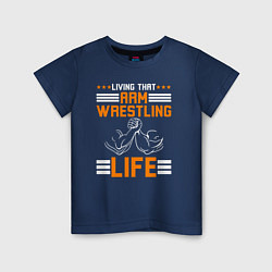 Детская футболка Жить жизнью армрестлинга