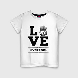 Футболка хлопковая детская Liverpool Love Классика, цвет: белый