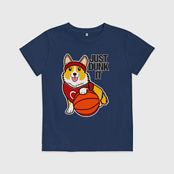 Детская футболка JUST DUNK IT корги