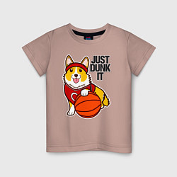 Детская футболка JUST DUNK IT корги