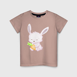 Детская футболка Милый Крольчонок С Морковкой