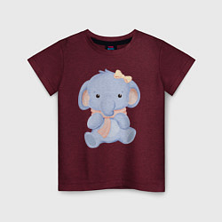 Детская футболка Милый Слонёнок С Шарфом