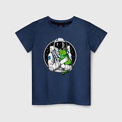 Детская футболка Космонавт с инопланетным котом