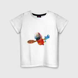Детская футболка ПОПУГАЙ С ПИЦЦЕЙ PARROT WITH PIZZA
