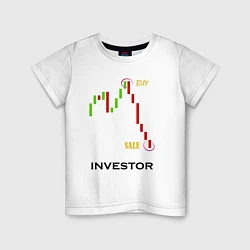 Футболка хлопковая детская Investor, цвет: белый