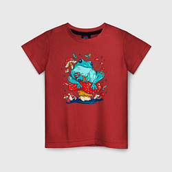 Детская футболка Лягушка в мухоморах