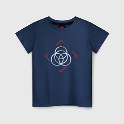 Детская футболка Символ Elden Ring в красном ромбе