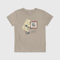 Детская футболка Старая марка с самолётом