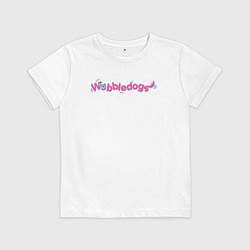 Детская футболка Wobbledogs text logo