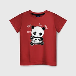 Детская футболка Панда геймер