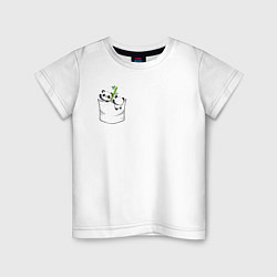 Детская футболка Панды с бамбуком в кармашке