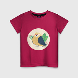 Детская футболка Птичка и ягоды