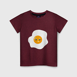 Детская футболка Веселая яичница глазунья, завтрак с улыбкой