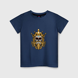 Футболка хлопковая детская King - Skull, цвет: тёмно-синий