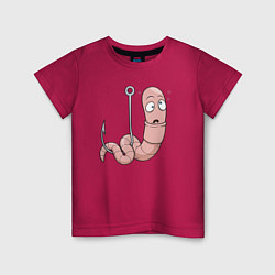 Детская футболка Червячок на крючке