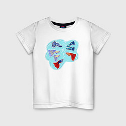 Детская футболка Разноцветные рыбки Подводный мир