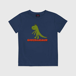 Футболка хлопковая детская GODZILLASAUR, цвет: тёмно-синий