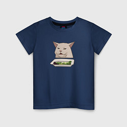 Детская футболка Кот с салатом из мема
