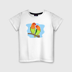 Детская футболка Птицы Неразлучники Птицы