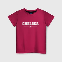 Футболка хлопковая детская Chelsea Football Club Классика, цвет: маджента