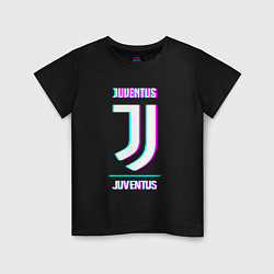 Детская футболка Juventus FC в стиле Glitch
