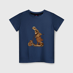 Детская футболка Девушка на электросамокате