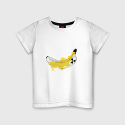 Футболка хлопковая детская Радиоактивный Банан Калий-40, цвет: белый