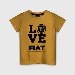 Футболка хлопковая детская Fiat Love Classic, цвет: горчичный