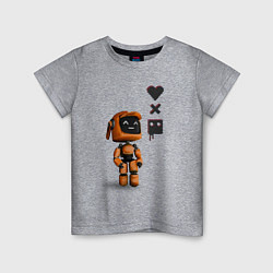 Детская футболка Оранжевый робот с логотипом LDR