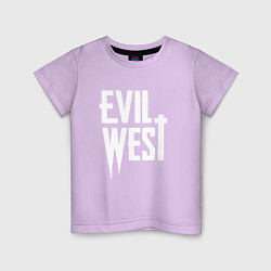 Детская футболка Evil west logo