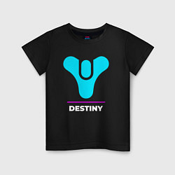 Детская футболка Символ Destiny в неоновых цветах