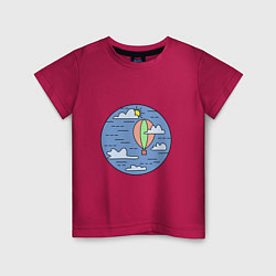 Детская футболка Воздушный шар в небе с тучами