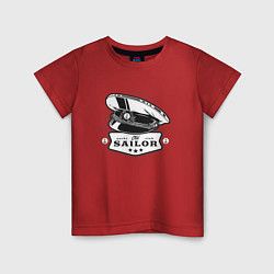 Детская футболка Фуражка кепка моряка - матроса