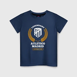 Детская футболка Лого Atletico Madrid и надпись Legendary Football