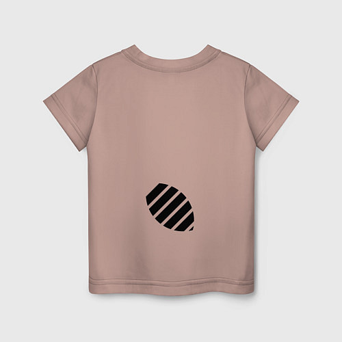 Детская футболка Енот с хвостом / Пыльно-розовый – фото 2